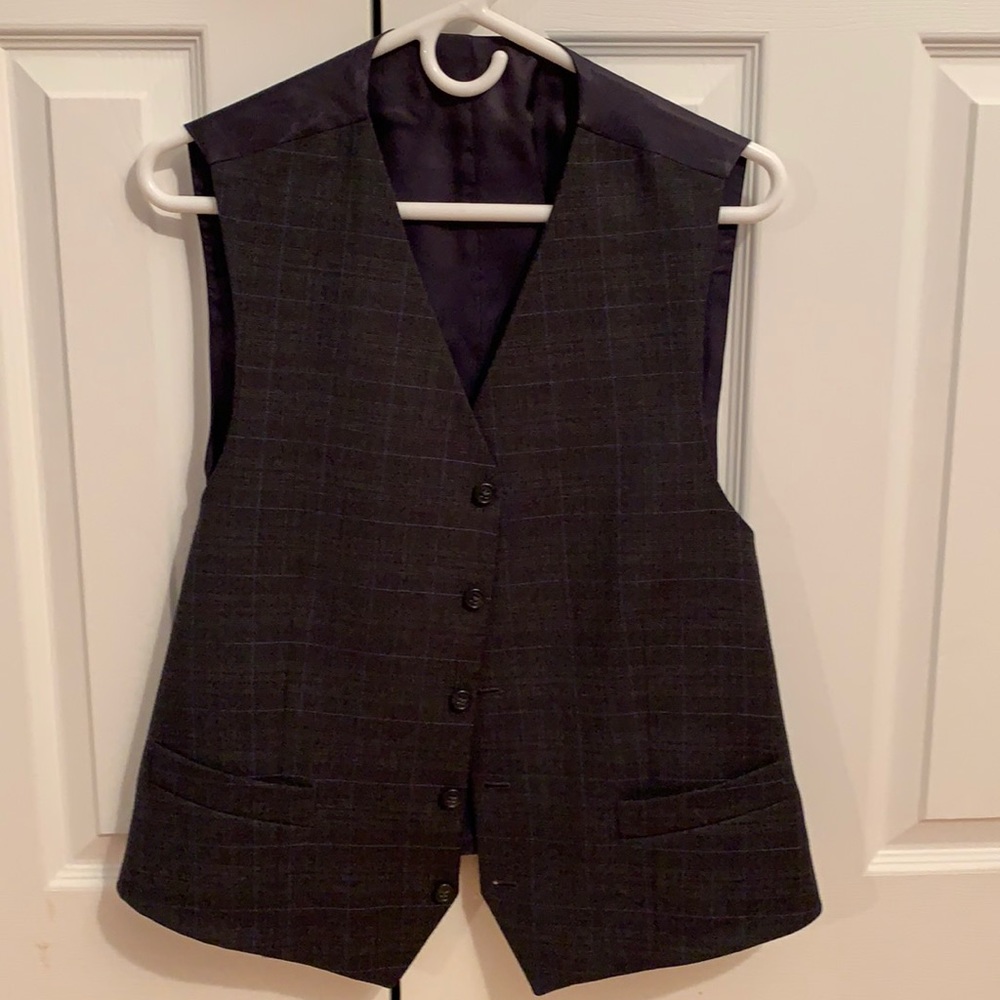 Paul Fredrick wool/cashmere suit vest, size M
